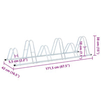 Fahrradständer für 6 Fahrräder Freistehend Verzinkter Stahl