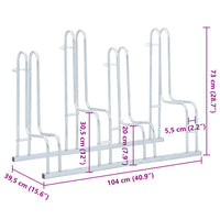 Fahrradständer für 4 Fahrräder Freistehend Verzinkter Stahl