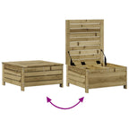 3-tlg. Garten-Lounge-Set mit Kissen Kiefernholz Imprägniert