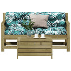 3-tlg. Garten-Lounge-Set mit Kissen Kiefernholz Imprägniert