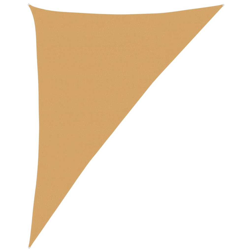 Sonnensegel 160 g/m² Dreieckig Sandfarben 4x5x6,8 m HDPE
