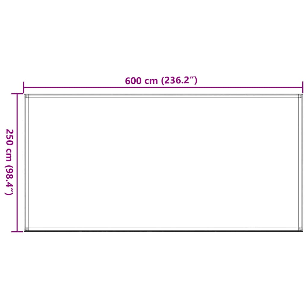 Zeltteppich Sandfarbe 250x600 cm HDPE