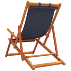 Strandstühle 2 Stk. Klappbar Blau Stoff