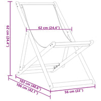 Strandstühle 2 Stk. Klappbar Taupe Stoff und Massivholz