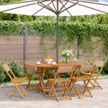 Gartenstühle 6 Stk. Klappbar Taupe Stoff und Massivholz