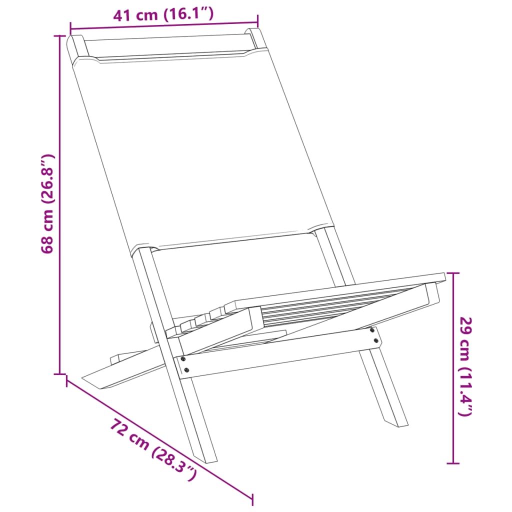 Gartenstühle 8 Stk. Klappbar Cremeweiß Stoff und Massivholz