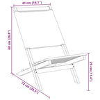 Gartenstühle 6 Stk. Klappbar Taupe Stoff und Massivholz