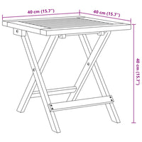 Gartenstühle 2 Stk. Klappbar mit Tisch Dunkelblau Massivholz