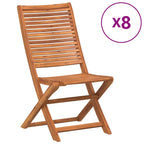 Gartenstühle 8 Stk. Klappbar 51x66x95 cm Massivholz Akazie