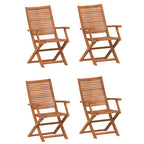 Gartenstühle 4 Stk. Klappbar 57x66x95 cm Massivholz Akazie