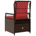 Liegende Gartenstühle 2 Stk. Braun Poly Rattan