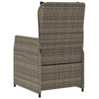 Liegende Gartenstühle 2 Stk. Grau Poly Rattan