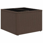 5-teiliges Gartensofa-Set mit Kissen, braun, Polyrattan