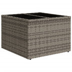 10-teiliges Gartensofa-Set mit Kissen, grau, Polyrattan