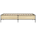 Bettgestell Sonoma-Eiche 75x190 cm Holzwerkstoff und Metall