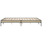 Bettgestell Sonoma-Eiche 160x200 cm Holzwerkstoff und Metall