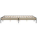 Bettgestell Sonoma-Eiche 150x200 cm Holzwerkstoff und Metall