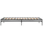 Bettgestell Grau Sonoma 90x200 cm Holzwerkstoff und Metall