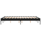 Bettgestell Schwarz 135x190 cm Holzwerkstoff und Metall