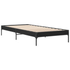 Bettgestell Schwarz 90x190 cm Holzwerkstoff und Metall
