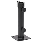 Sonnenschirmständer für Ø38/48 mm Mast Mattschwarz Stahl