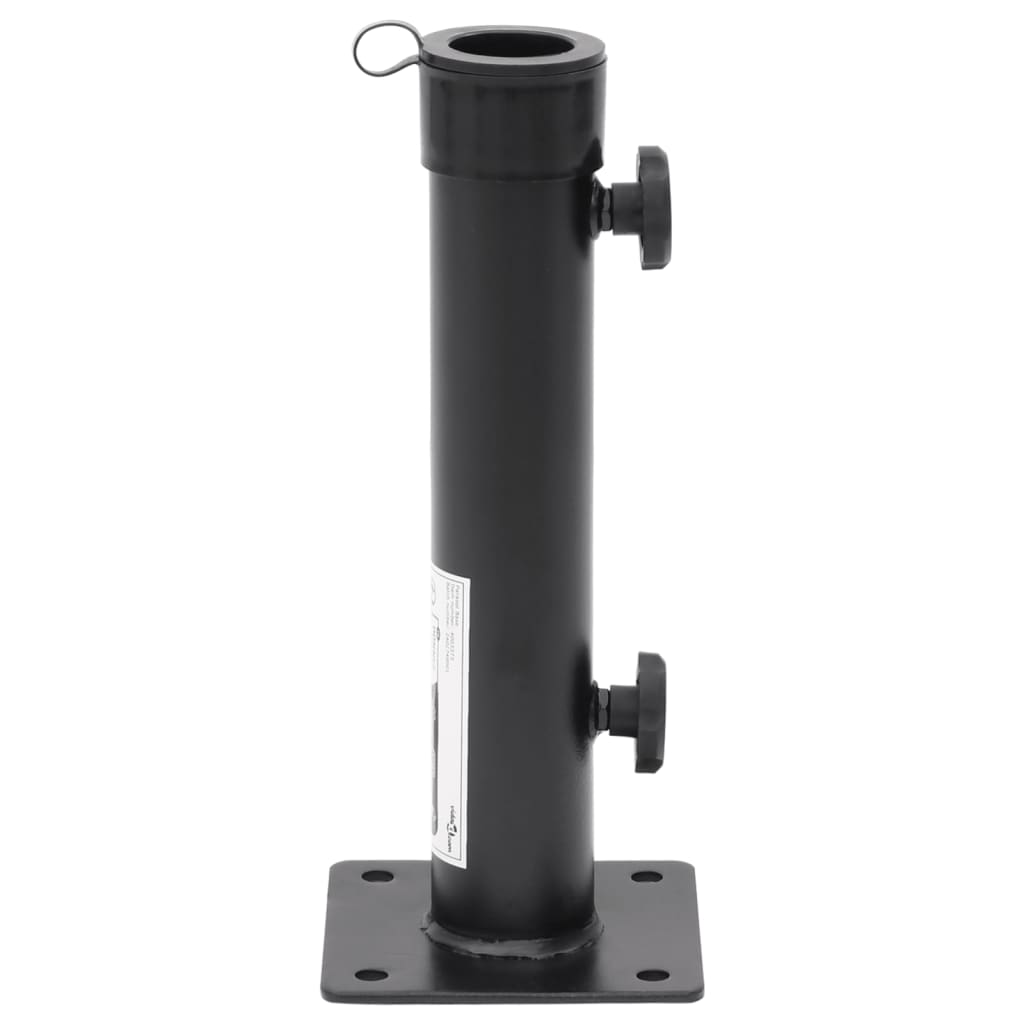 Sonnenschirmständer für Ø38/48 mm Mast Mattschwarz Stahl
