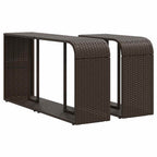10-teiliges Gartensofa-Set mit Kissen, braun, Polyrattan