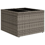 11-tlg. Garten-Sofagarnitur mit Kissen Grau Poly Rattan