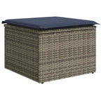 7-teiliges Gartensofa-Set mit Kissen, grau, Polyrattan