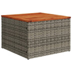 8-teiliges Gartensofa-Set mit Kissen, grau, Polyrattan