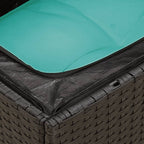 10-tlg. Garten-Sofagarnitur mit Kissen Schwarz Poly Rattan