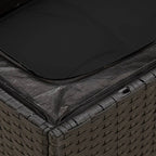 10-tlg. Garten-Sofagarnitur mit Kissen Schwarz Poly Rattan