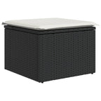 13-tlg. Garten-Sofagarnitur mit Kissen Schwarz Poly Rattan
