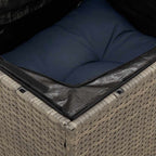 13-teiliges Gartensofa-Set mit Kissen, grau, Polyrattan