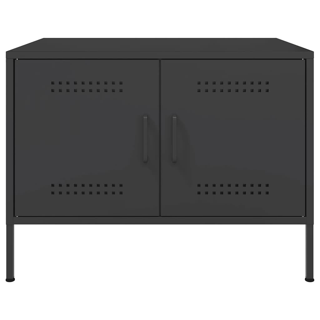 Couchtisch Schwarz 68x50x50,5 cm Stahl