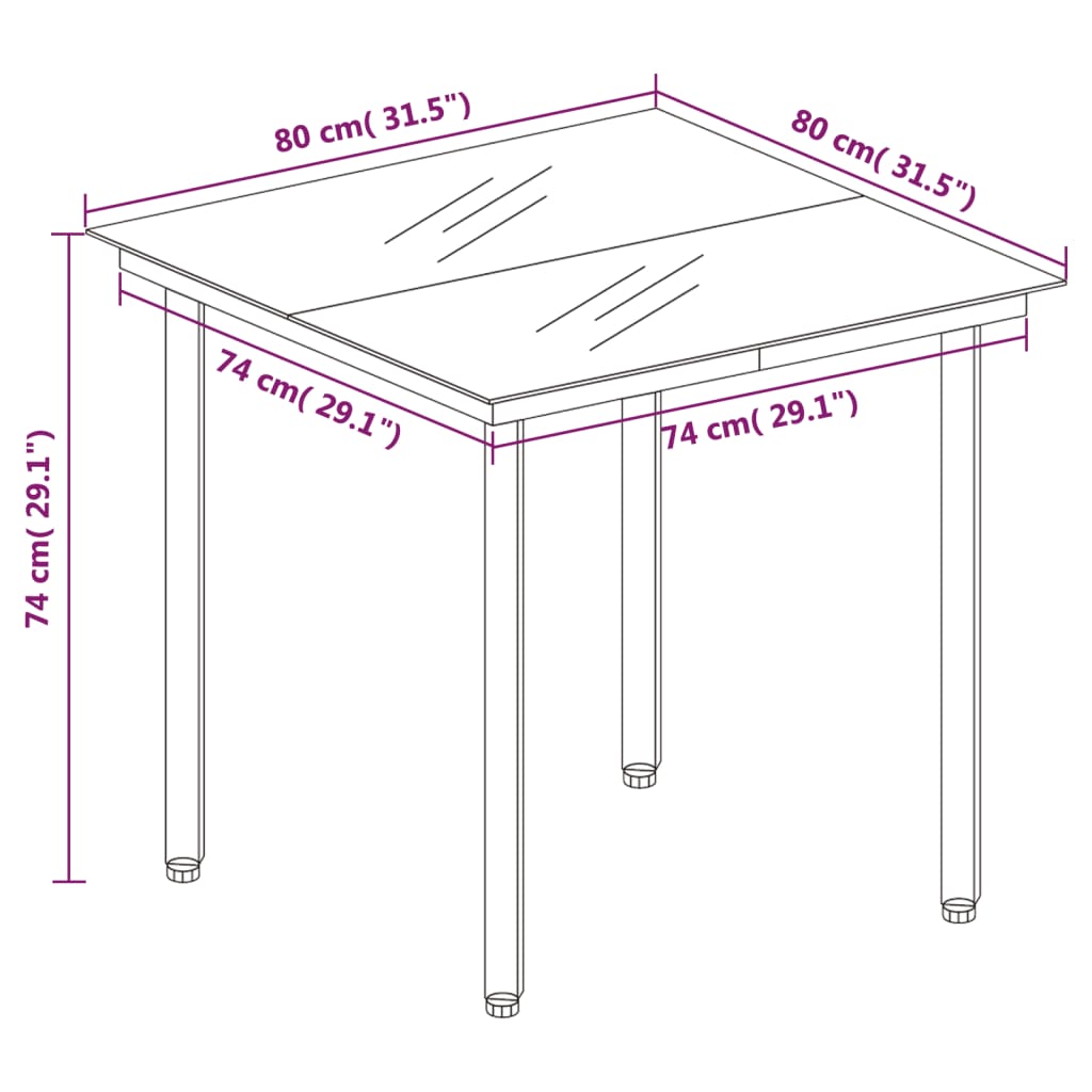 5-tlg. Garten-Essgruppe mit Kissen Grau Poly Rattan