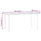 7-tlg. Garten-Essgruppe mit Kissen Braun Poly Rattan
