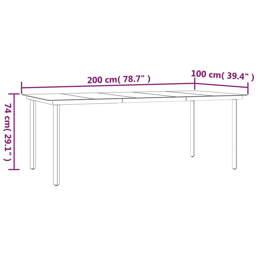 7-tlg. Garten-Essgruppe mit Kissen Braun Poly Rattan