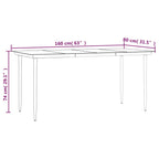 7-tlg. Garten-Essgruppe mit Kissen Grau Poly Rattan