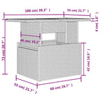 8-teiliges Gartensofa-Set mit Kissen, braun, Polyrattan