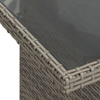 5-teiliges Gartensofa-Set mit Kissen, grau, Polyrattan