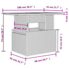 6-teiliges Gartensofa-Set mit Kissen, braun, Polyrattan