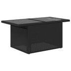 10-tlg. Garten-Sofagarnitur mit Kissen Schwarz Poly Rattan