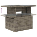 5-teiliges Gartensofa-Set mit Kissen, grau, Polyrattan