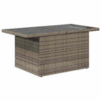 6-teiliges Gartensofa-Set mit Kissen, grau, Polyrattan