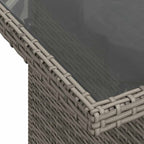 6-teiliges Gartensofa-Set mit Kissen, grau, Polyrattan