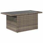 7-teiliges Gartensofa-Set mit Kissen, grau, Polyrattan