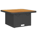 5-tlg. Garten-Lounge-Set mit Kissen Schwarz Poly Rattan