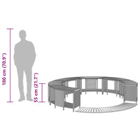 Whirlpool-Umrandung Schwarz Poly-Rattan und Massivholz Akazie