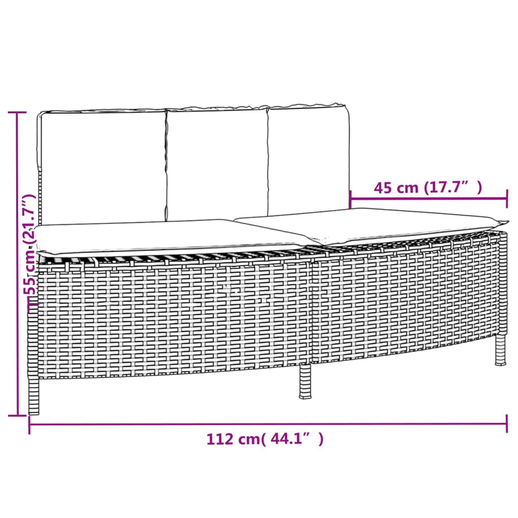 Whirlpool-Umrandung Grau Poly Rattan und Massivholz Akazie